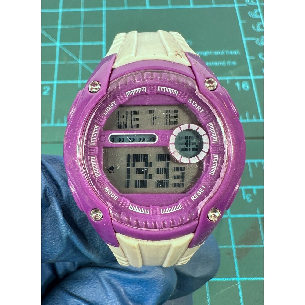 FMD Purple Sport Digital Watch Multifunction New Battery Fully Working
